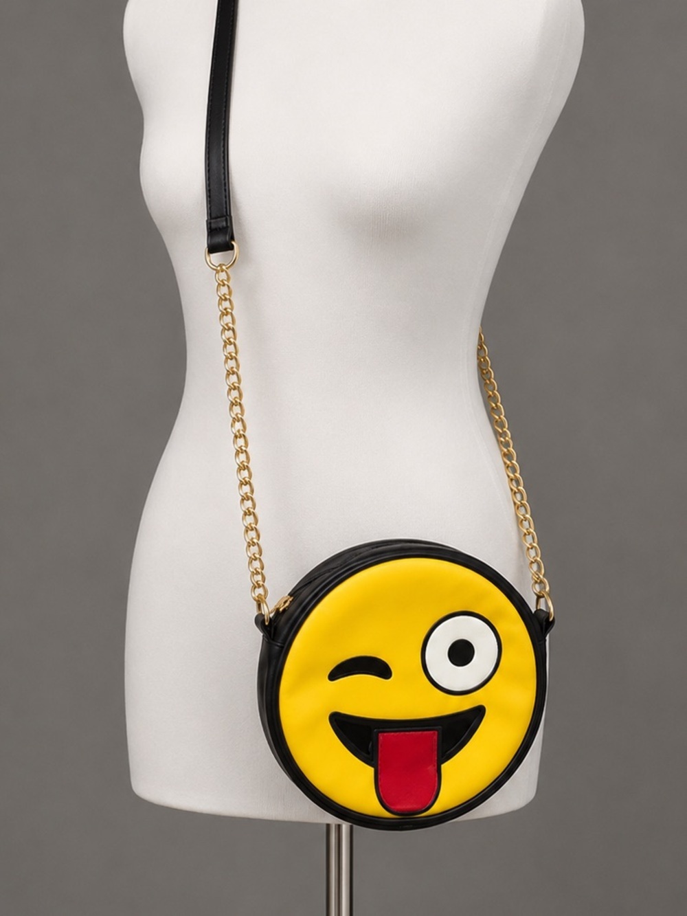 Grunge Emo CHIC Tongue Out Emoji Cross Body Bage